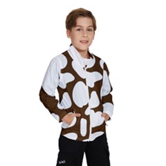 Brown White Cow Kids  Windbreaker by ConteMonfrey