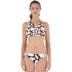 Brown White Cow Perfectly Cut Out Bikini Set by ConteMonfrey