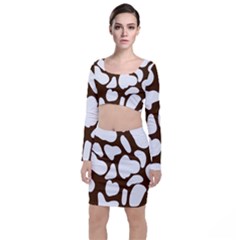 Brown White Cow Top And Skirt Sets by ConteMonfrey