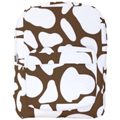 Brown White Cow Full Print Backpack by ConteMonfrey