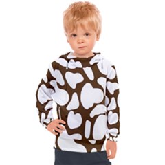 Brown White Cow Kids  Hooded Pullover by ConteMonfrey