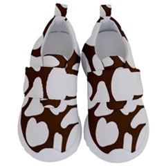 Brown White Cow Kids  Velcro No Lace Shoes by ConteMonfrey