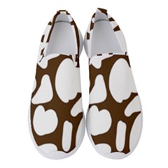 Brown White Cow Women s Slip On Sneakers by ConteMonfrey