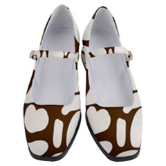 Brown White Cow Women s Mary Jane Shoes by ConteMonfrey