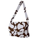 Brown white cow Full Print Messenger Bag (L) View1