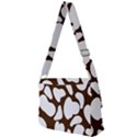 Brown white cow Full Print Messenger Bag (L) View2