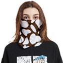 Brown white cow Face Covering Bandana (Two Sides) View1