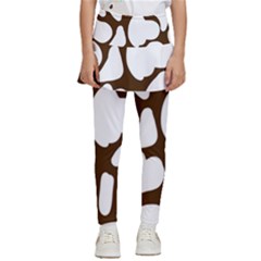 Brown White Cow Kids  Skirted Pants by ConteMonfrey