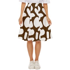 Brown White Cow Classic Short Skirt by ConteMonfrey