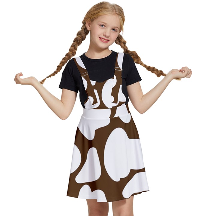 Brown white cow Kids  Apron Dress