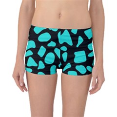 Blue Neon Cow Background   Boyleg Bikini Bottoms by ConteMonfrey