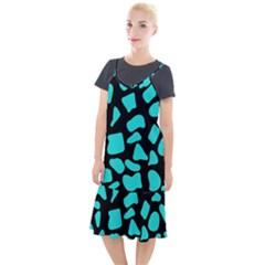 Blue Neon Cow Background   Camis Fishtail Dress by ConteMonfrey