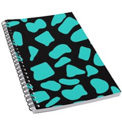 Blue Neon Cow Background   5 5  X 8 5  Notebook by ConteMonfrey