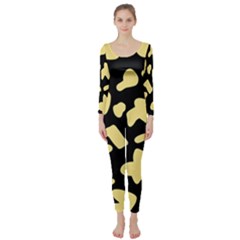 Cow Yellow Black Long Sleeve Catsuit by ConteMonfrey