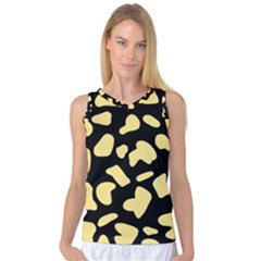 Cow Yellow Black Women s Basketball Tank Top by ConteMonfrey