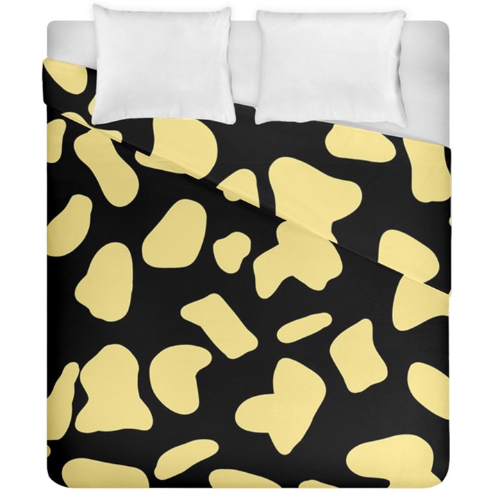 Cow yellow black Duvet Cover Double Side (California King Size)