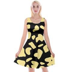 Cow Yellow Black Reversible Velvet Sleeveless Dress by ConteMonfrey