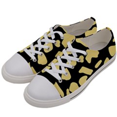 Cow Yellow Black Men s Low Top Canvas Sneakers by ConteMonfrey