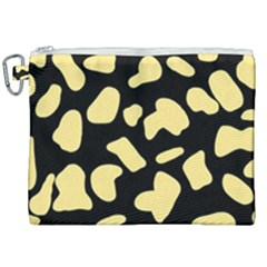 Cow Yellow Black Canvas Cosmetic Bag (xxl) by ConteMonfrey