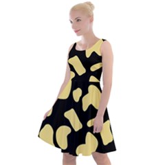 Cow Yellow Black Knee Length Skater Dress by ConteMonfrey