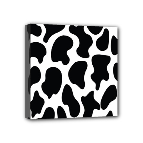 Cow Black And White Spots Mini Canvas 4  X 4  (stretched) by ConteMonfrey