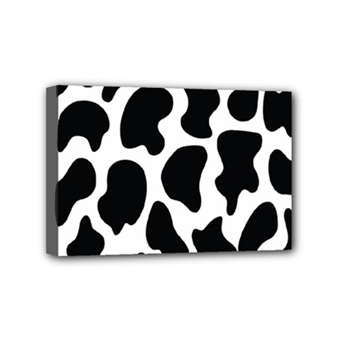 Cow Black And White Spots Mini Canvas 6  X 4  (stretched) by ConteMonfrey