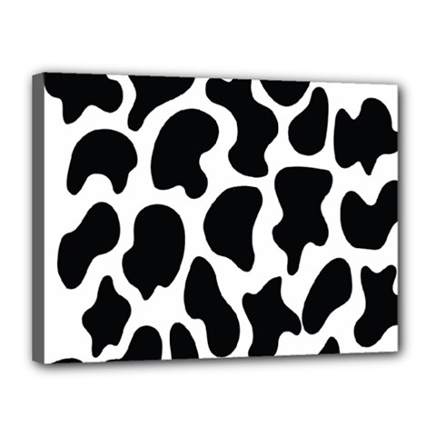 Cow Black And White Spots Canvas 16  X 12  (stretched) by ConteMonfrey