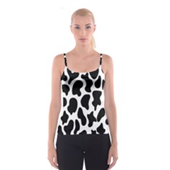 Cow Black And White Spots Spaghetti Strap Top by ConteMonfrey