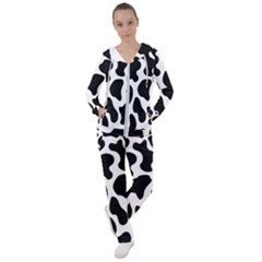 Cow Black And White Spots Women s Tracksuit by ConteMonfrey