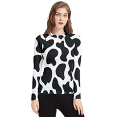 Cow Black And White Spots Women s Long Sleeve Rash Guard by ConteMonfrey