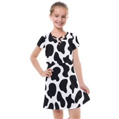 Cow Black And White Spots Kids  Cross Web Dress by ConteMonfrey