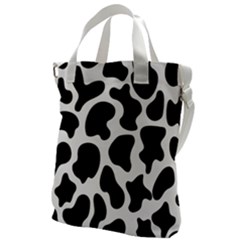 Cow Black And White Spots Canvas Messenger Bag by ConteMonfrey