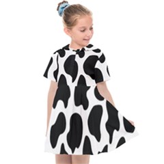 Cow Black And White Spots Kids  Sailor Dress by ConteMonfrey