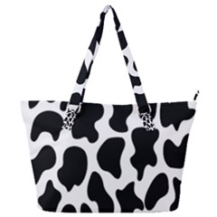 Cow Black And White Spots Full Print Shoulder Bag by ConteMonfrey