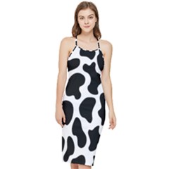 Cow Black And White Spots Bodycon Cross Back Summer Dress by ConteMonfrey