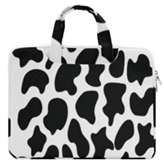 Cow Black And White Spots Macbook Pro 16  Double Pocket Laptop Bag  by ConteMonfrey