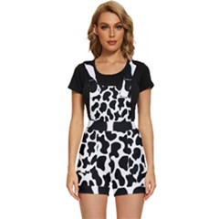 Cow Black And White Spots Short Overalls by ConteMonfrey