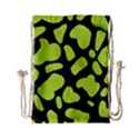 Neon green cow spots Drawstring Bag (Small) View1