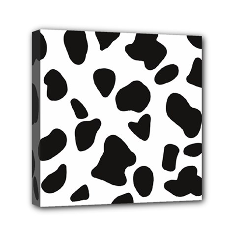 Black And White Spots Mini Canvas 6  X 6  (stretched) by ConteMonfrey