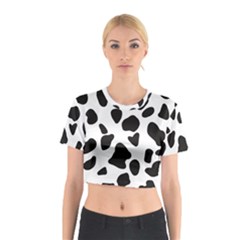 Black And White Spots Cotton Crop Top by ConteMonfrey