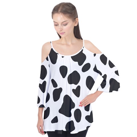 Black And White Spots Flutter Tees by ConteMonfrey