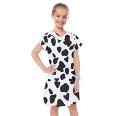 Black And White Spots Kids  Drop Waist Dress by ConteMonfrey