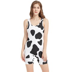 Black And White Spots Women s Wrestling Singlet by ConteMonfrey