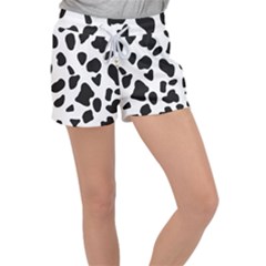 Black And White Spots Velour Lounge Shorts by ConteMonfrey