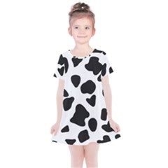 Black And White Spots Kids  Simple Cotton Dress by ConteMonfrey