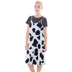 Black And White Spots Camis Fishtail Dress