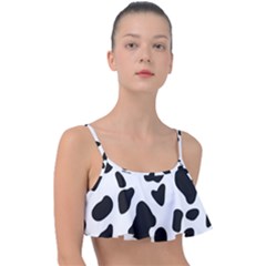 Black And White Spots Frill Bikini Top by ConteMonfrey