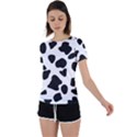 Black and white spots Back Circle Cutout Sports Tee View1