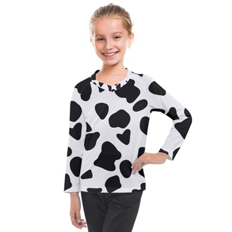 Black And White Spots Kids  Long Mesh Tee by ConteMonfrey