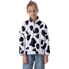 Black And White Spots Kids  Half Zip Hoodie by ConteMonfrey